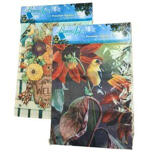 Breeze Art Summer and‎ Fall Flags 12 x 18 Winget Decor Garden Set of 2 New